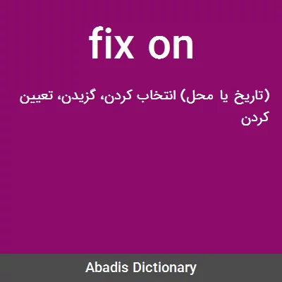 معنی fix on